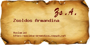 Zsoldos Armandina névjegykártya